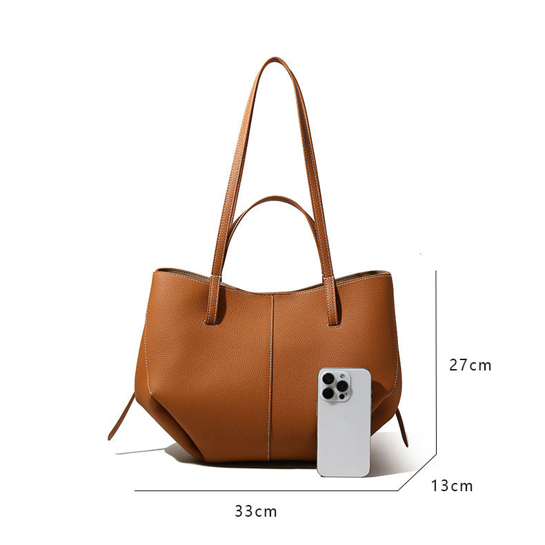 Bruine Leren Shopper